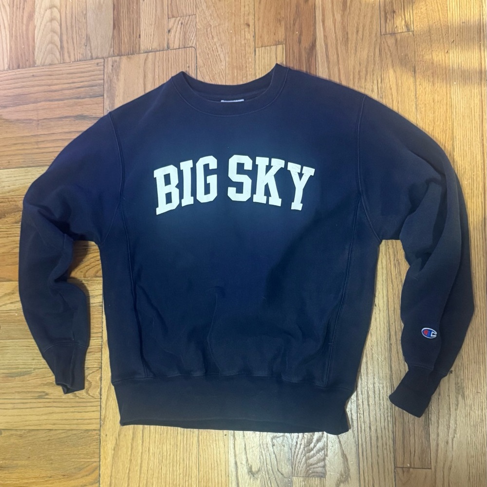 Champion Reverse Weave Sweatshirt Big Sky Montana Ski Resort Size Medium